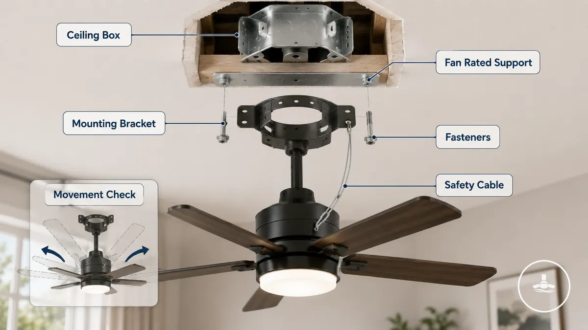 Verifications support montage ventilateurs