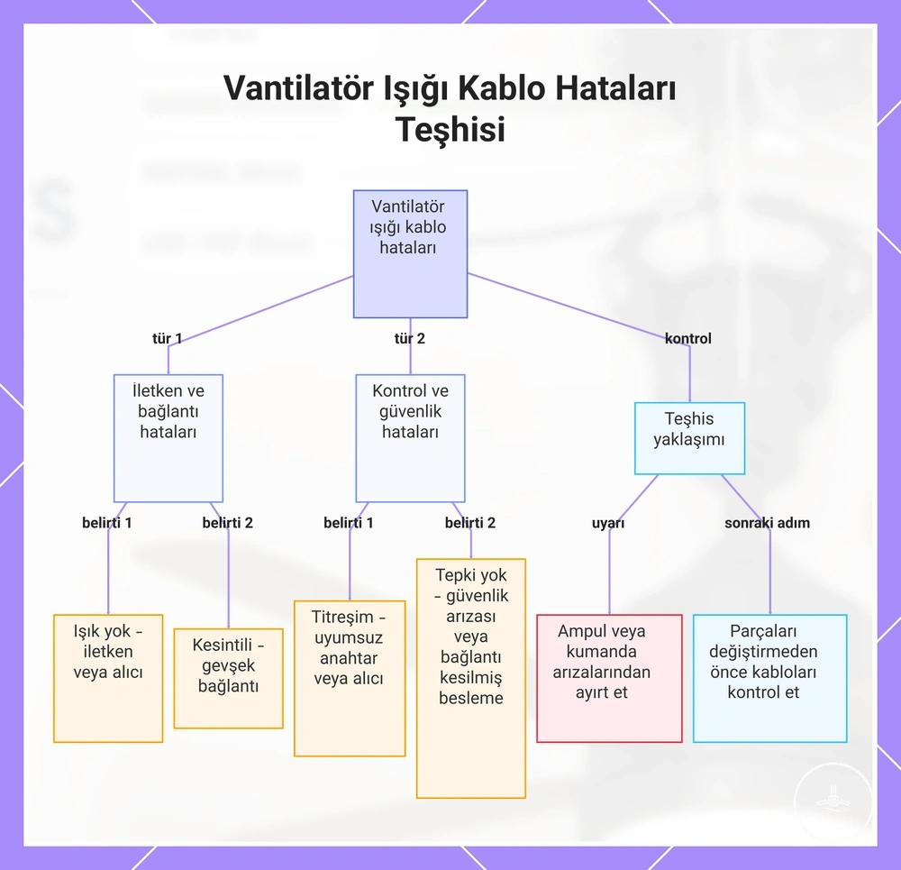 Vantilatör Işığı Kablo Hataları Teşhisi